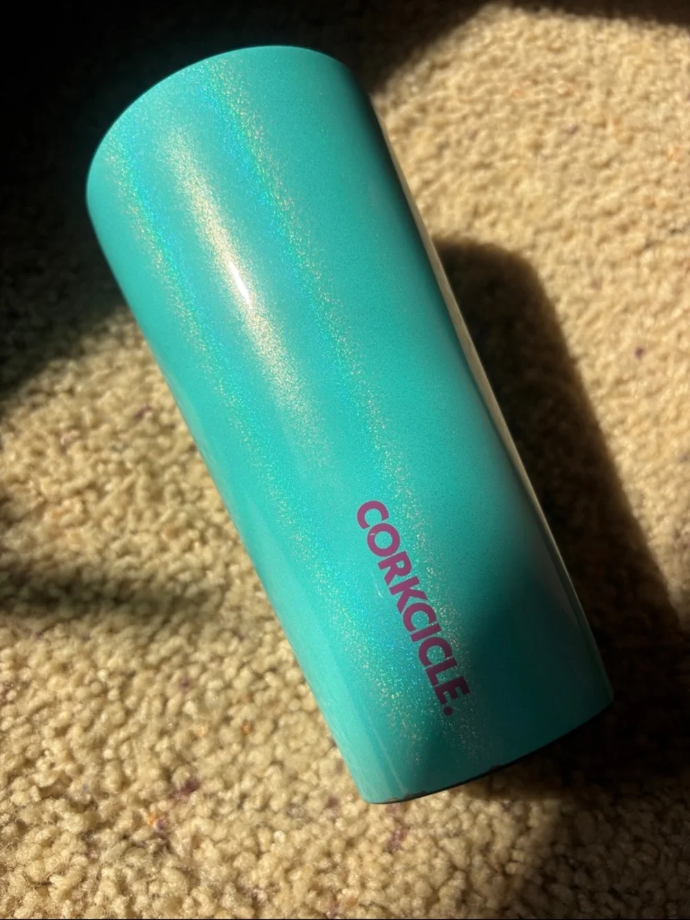 CORKCICLE 16 oz Tumbler Teal Aqua Sparkle - Picture 1 of 6